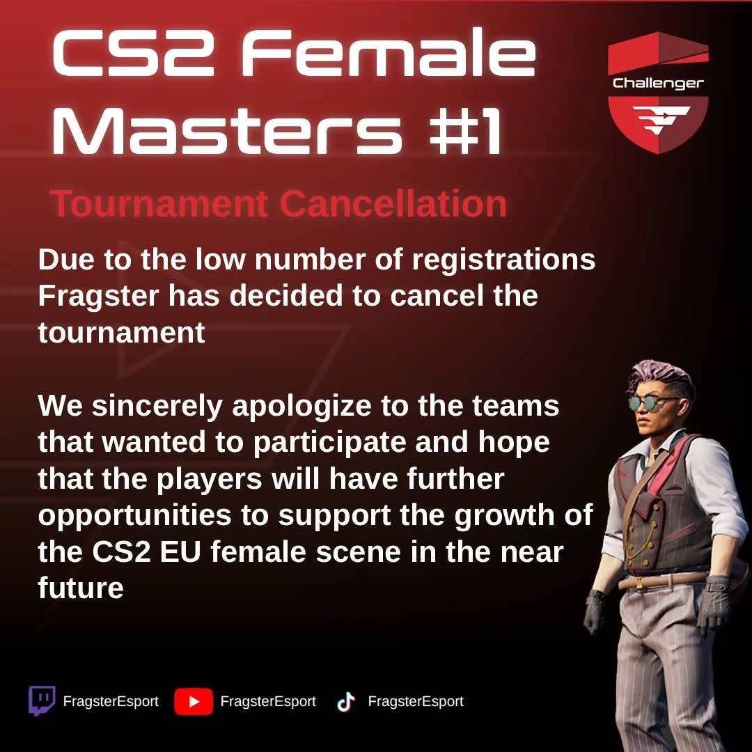 Fragster sagt Female Masters ab: Zu wenig Interesse an geplanter Female Liga